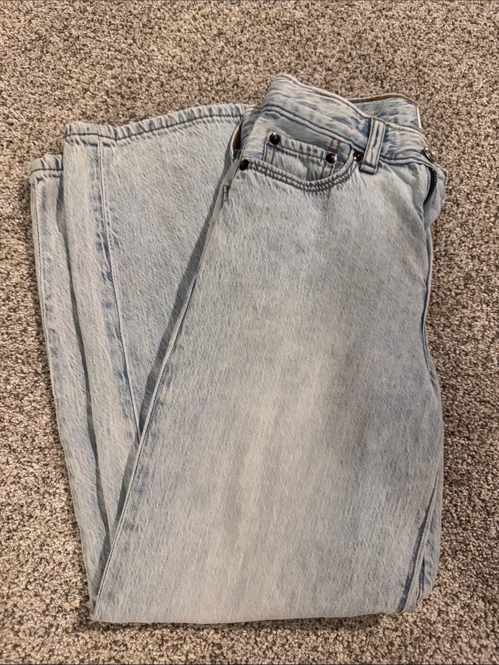 abercrombie kids Light Blue Relaxed-Fit Men's Jeans